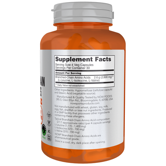 Aminoácidos de cadena ramificada (120 Veg Caps)/ Branched Chain Amino Acids