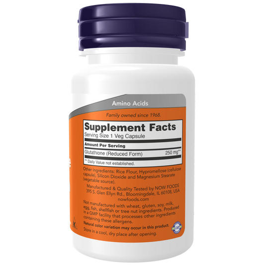 Glutatión 250 mg (60 Veg caps) / Glutathione 250 mg