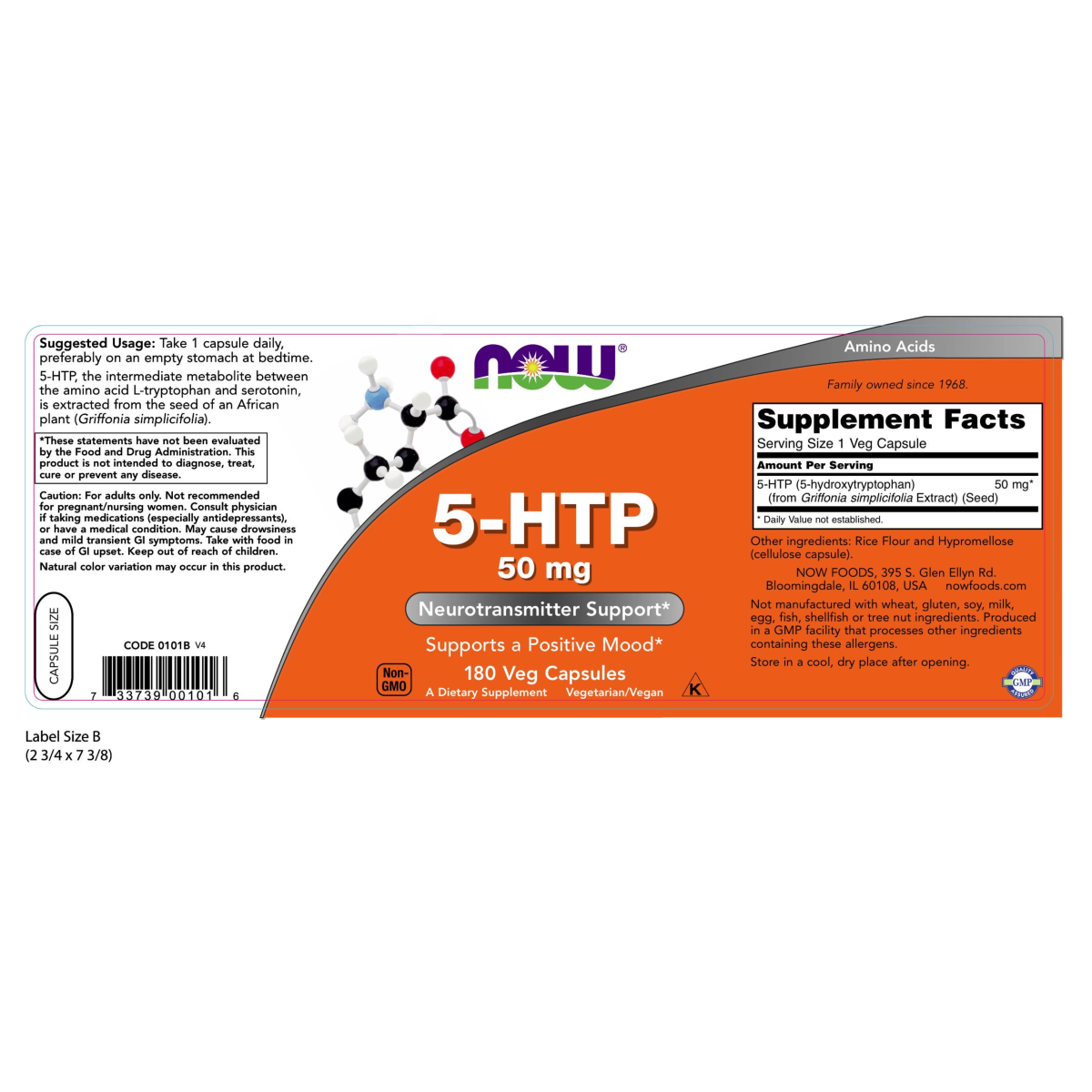 5-HTP 50 mg (180 VCAPS)