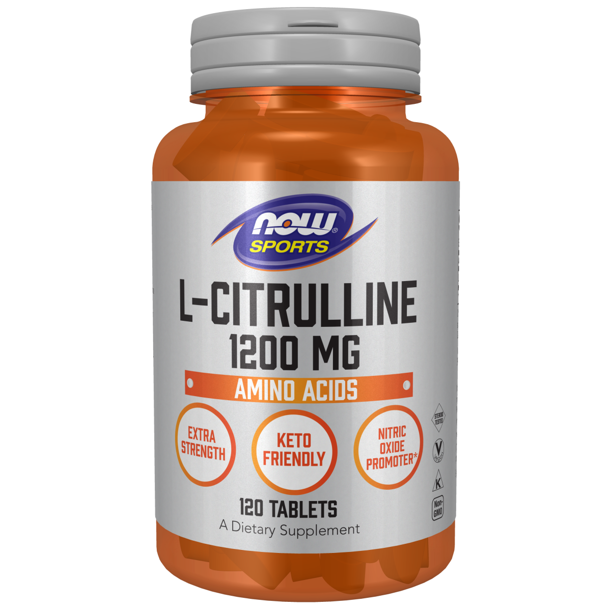 L-citrulina, tabletas extra fuertes 1200 mg / L-citrulline 1200 mg (120 tabs) NOW