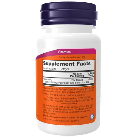 Vitamina A 25,000 (100 Softgels) / Vitamin A 25,000