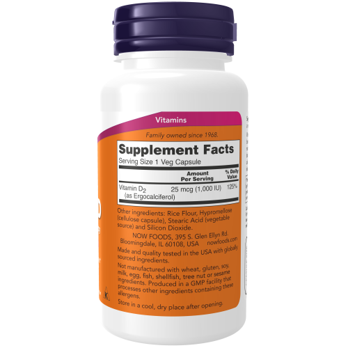 Vitamina D 1000 UI (120 Veg Capsules) / Vitamin D 1000 IU Dry