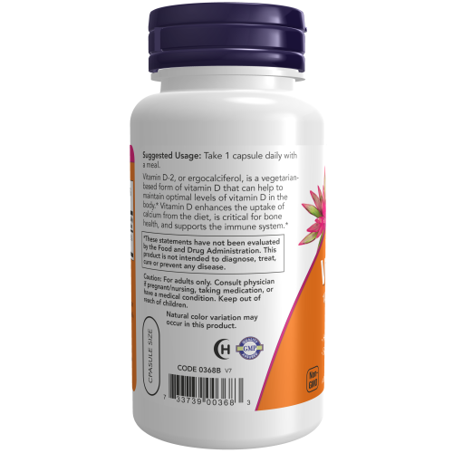 Vitamina D 1000 UI (120 Veg Capsules) / Vitamin D 1000 IU Dry