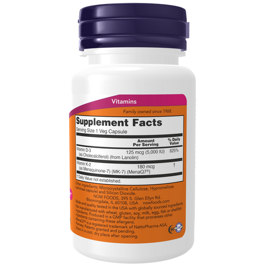 Mega D-3 & MK-7 5000UI/180 mcg(60 Veg Caps)