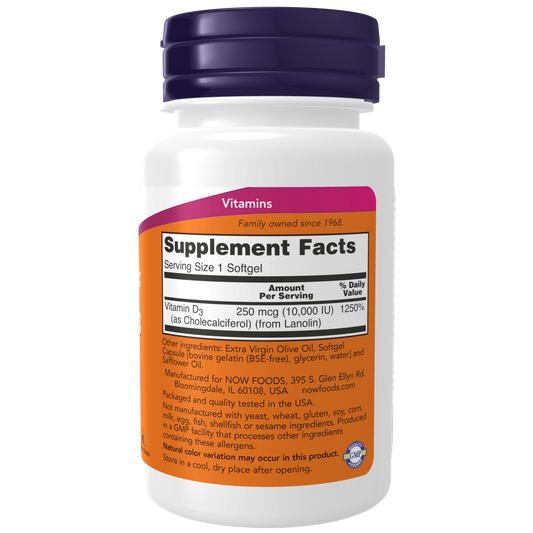 Vitamina D-3 10.000 UI (240 Cápsulas blandas) / Vitamin D-3 10.000 IU (240 softgels)