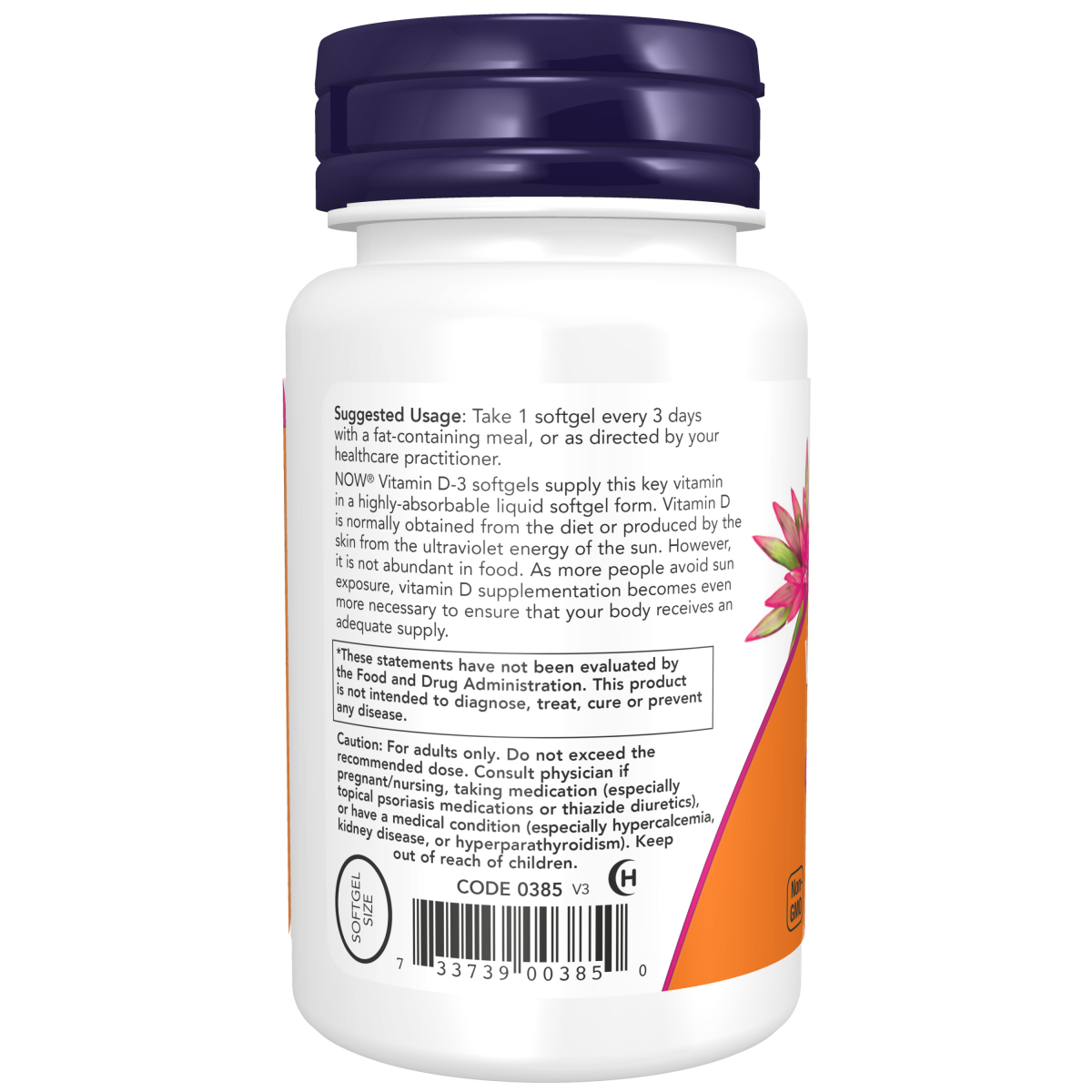 Vitamina D-3 10.000 UI (240 Cápsulas blandas) / Vitamin D-3 10.000 IU (240 softgels)
