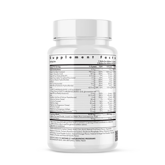 Multivitamínico Diario para Niños 1-8 años (60 masticables), Michael´s Health