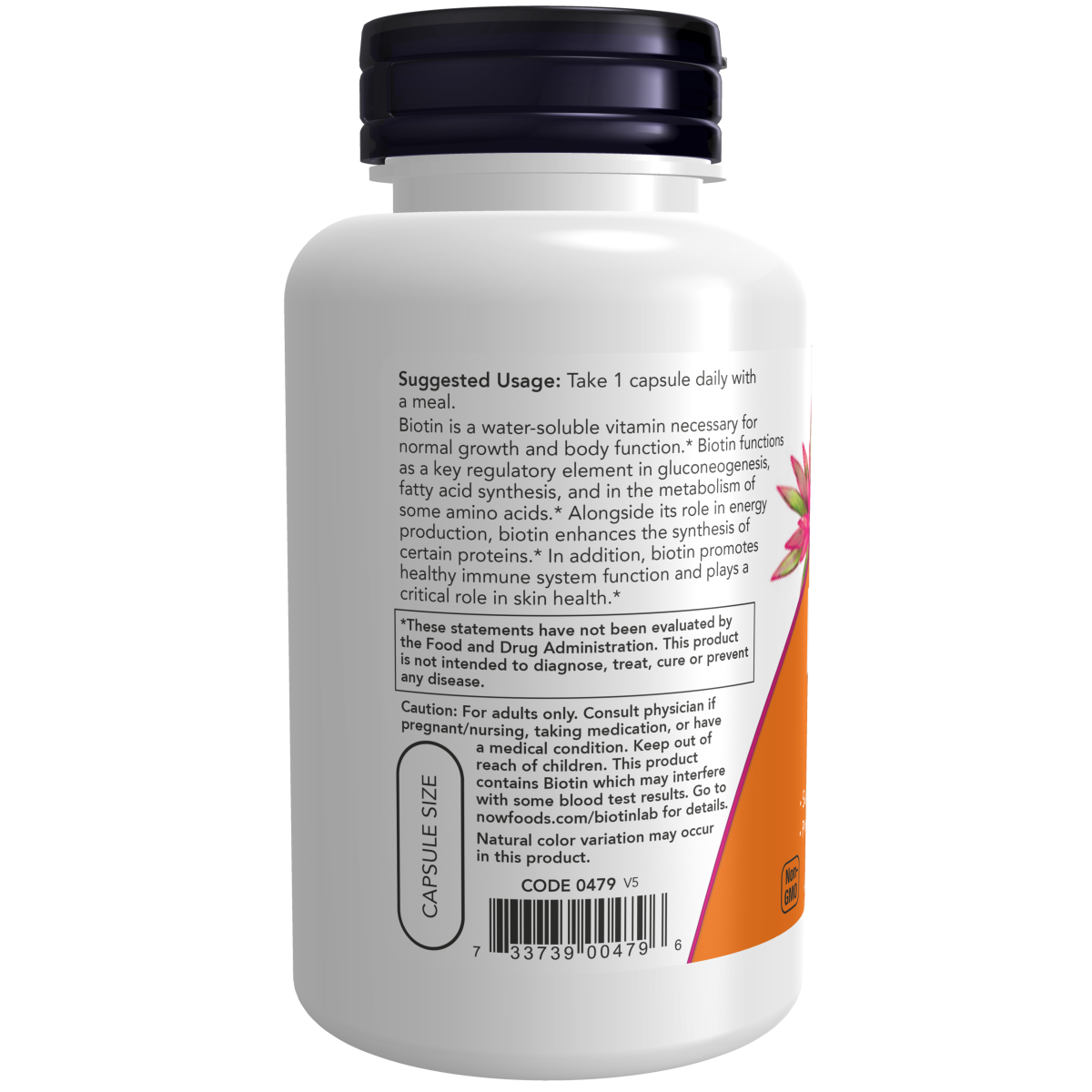 Biotin 10 mg (10,000 mcg) 120 Veg Caps / Biotina10 mg (10,000 mcg)