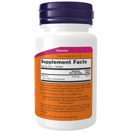 Vitamin E-200 134mg Con Tocoferoles (100 Softgels)