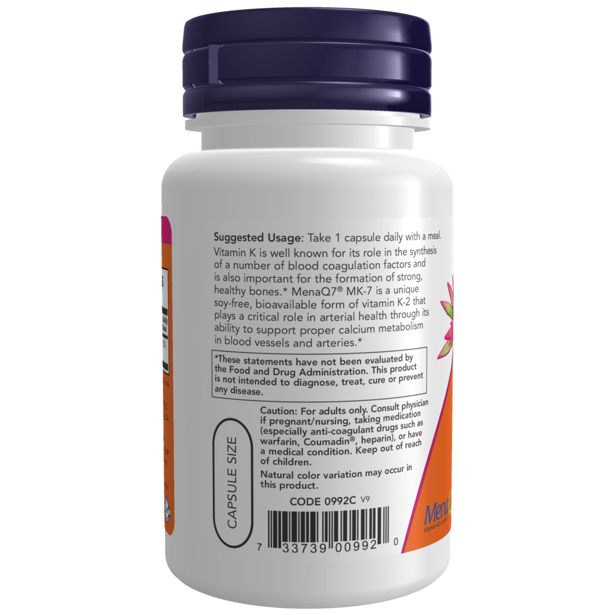MK-7 Vitamin K-2 100 mcg (60 Veg Caps)