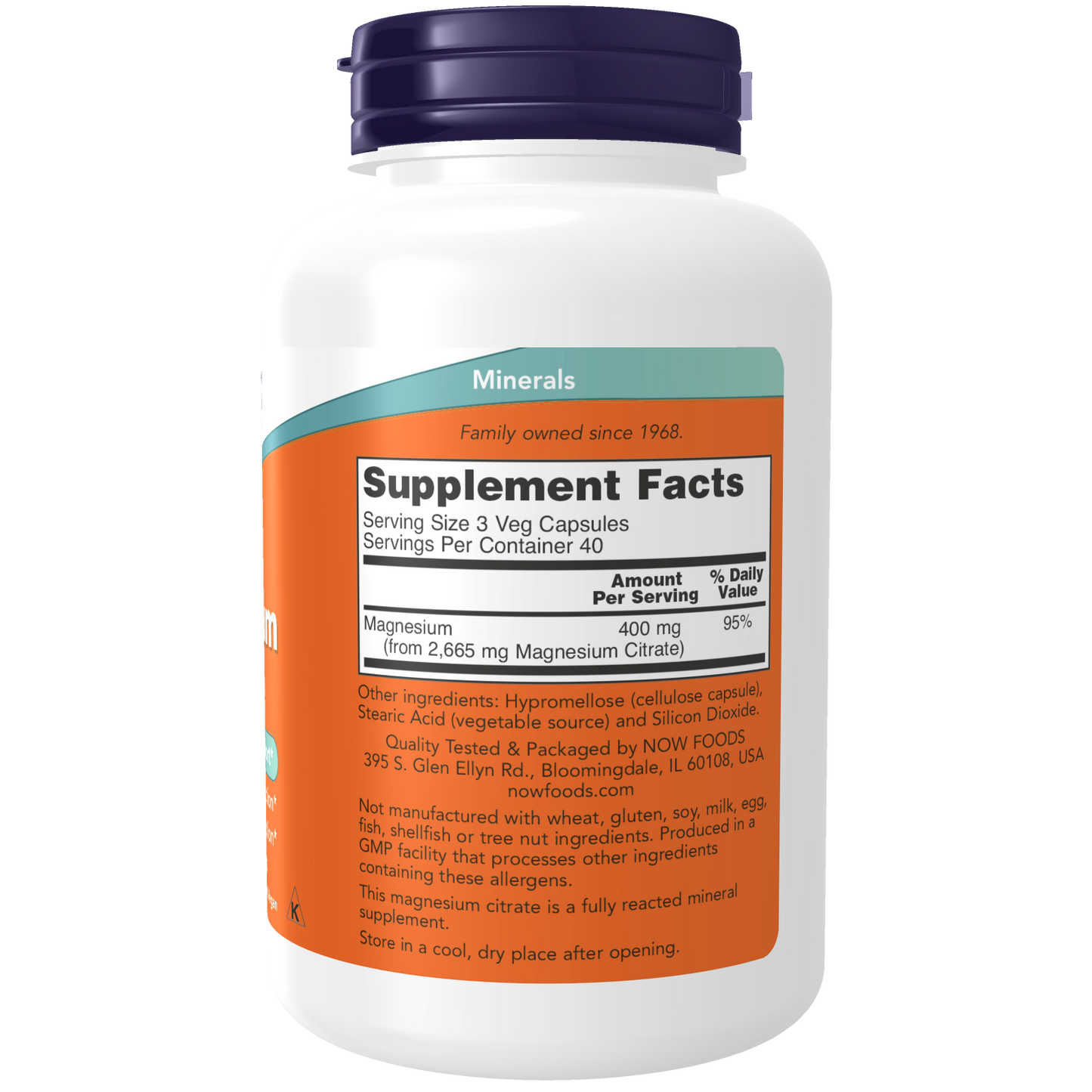 Magnesio Citrate 400 mg (120 Vegcaps)/ Magnesium Citrate 400mg