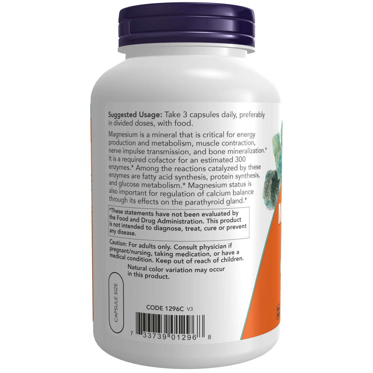 Citrato de Magnesio 400mg (240 Veg Caps)/ Magnesium Citrate Veg Capsules