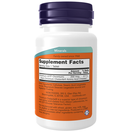 GTF Cromo 200 mcg (100 TAB) / GTF Chromium 200 mcg Tablets