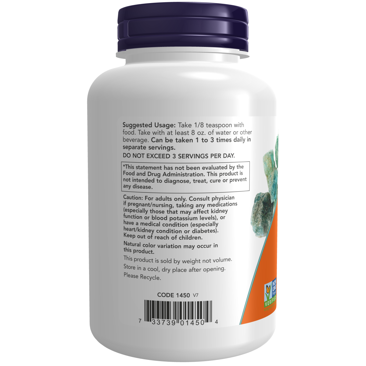 Cloruro de potasio en Polvo (226.79gm.) / Potassium Chloride Powder(8 oz.)