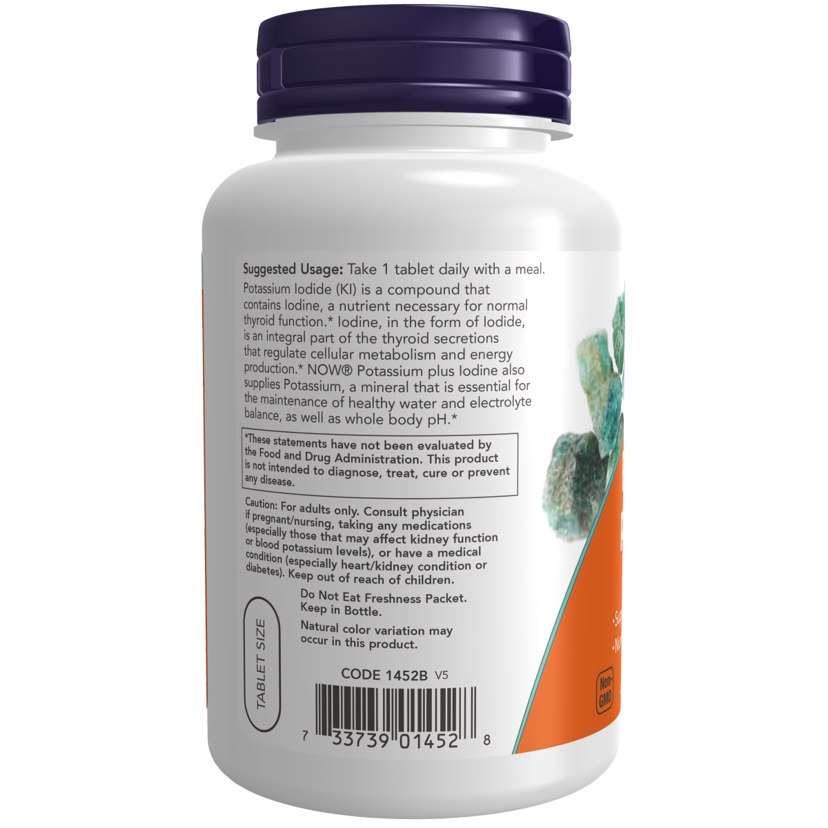 Potasio 99 mg mas yodo (180 Tabs) / Potassium plus Iodine
