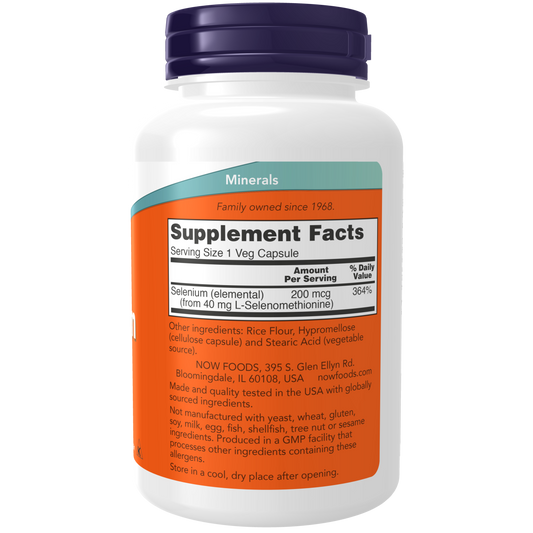 Selenio 200 mcg (180 Veg Capsules) /Selenium 200 mcg