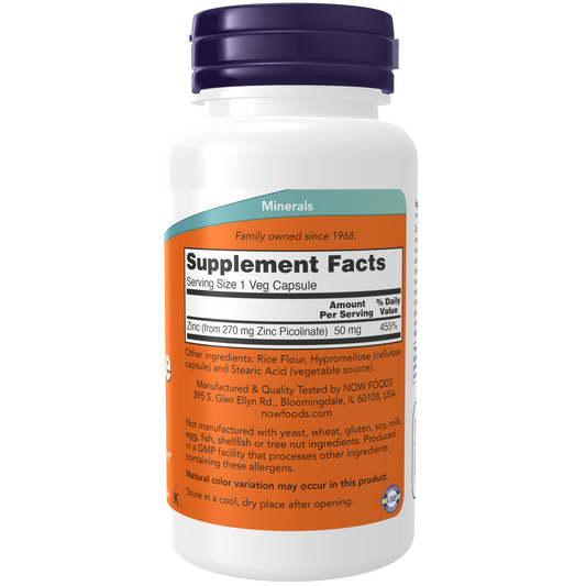 Picolinato de zinc 50 mg (120 Veg Caps) /Zinc Picolinate 50 mg