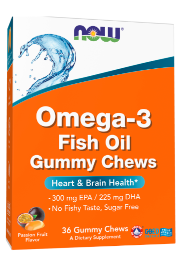 Gomitas masticables con aceite de pescado omega-3 (36 gomitas masticables)