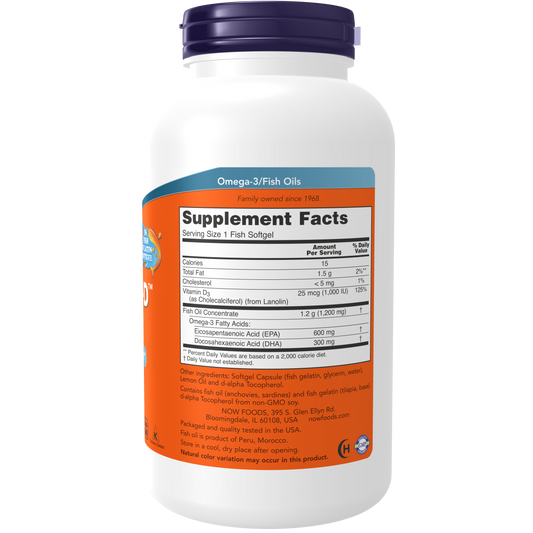 Ultra Omega 3-D™ 600 EPA / 300 DHA /(Fish Gelatin) 180 Fish Softgels