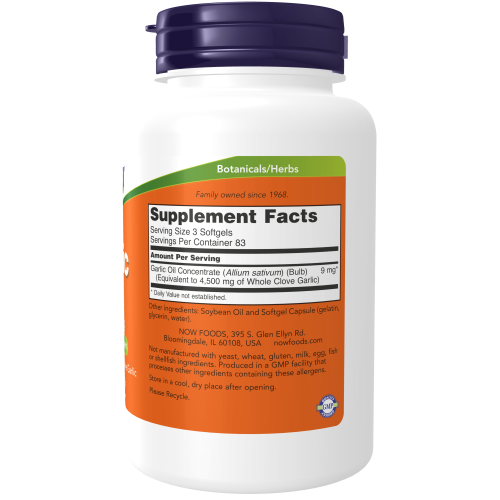 Aceite de Ajo 1500 mg / Garlic Oil 1500 mg (250 Softgels)