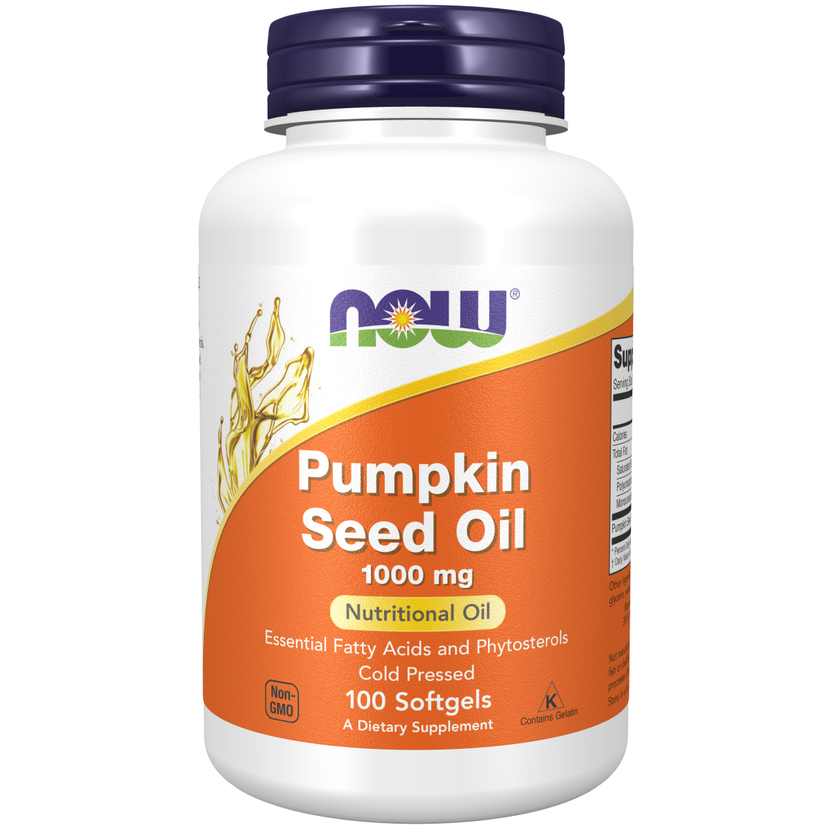 Aceite de Semilla de Calabaza 1000mg 100 Cápsulas Blandas /Pumpkin Seed Oil
