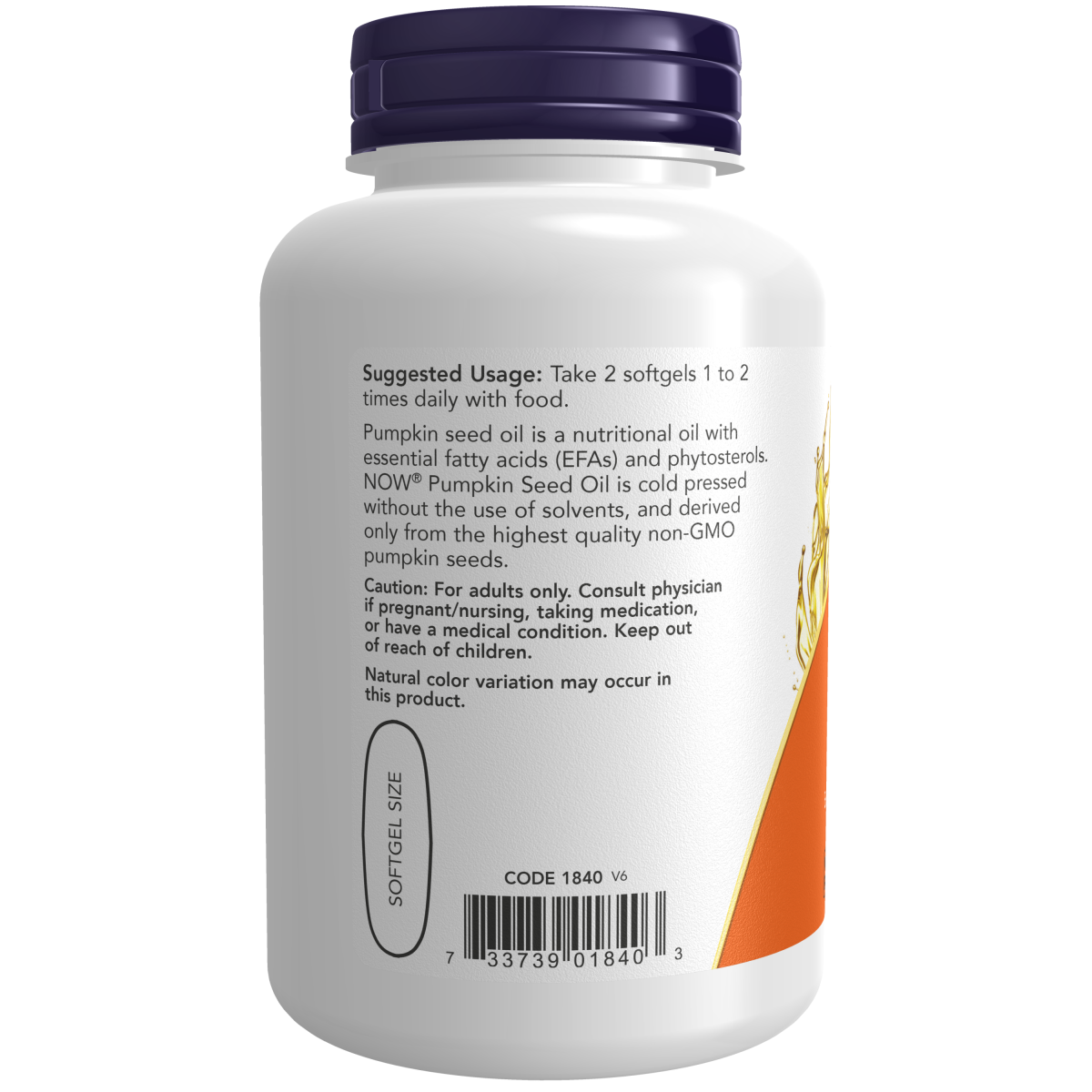 Aceite de Semilla de Calabaza 1000mg 100 Cápsulas Blandas /Pumpkin Seed Oil