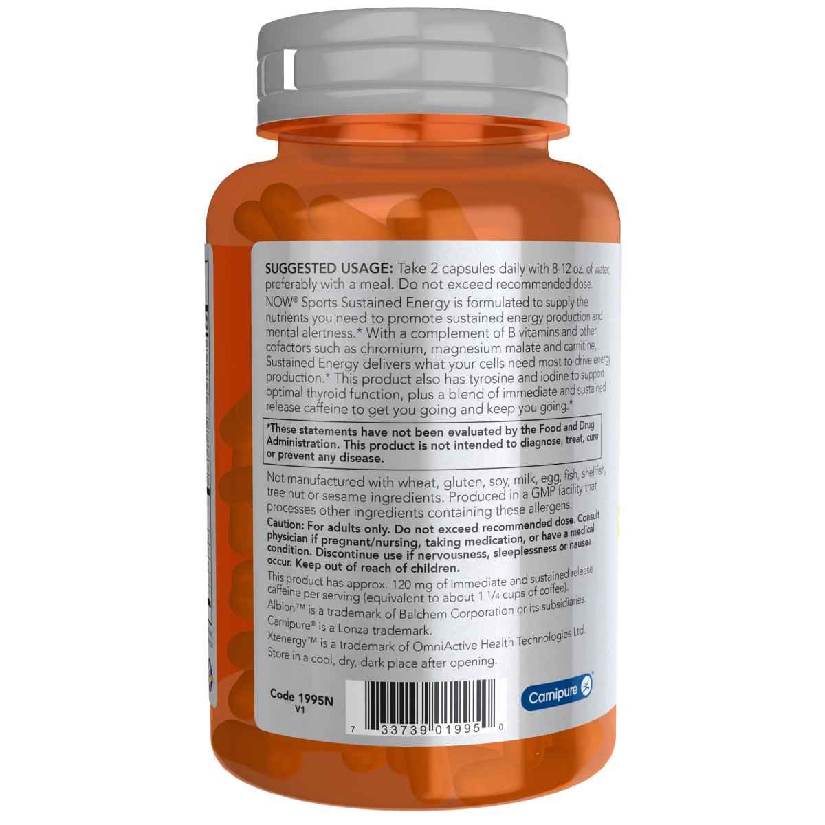 Energía Sostenida (Producción de energía 90 Veg Caps /Sustained Energy