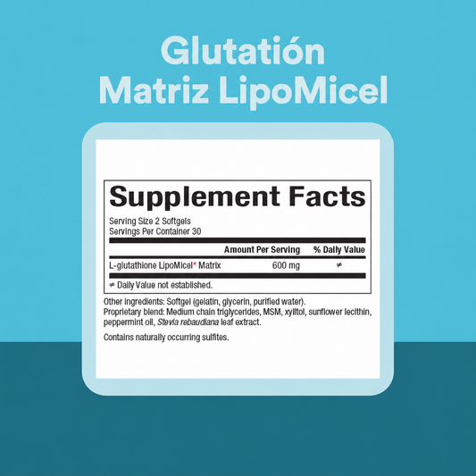 Matriz de Lipomicel de Glutatión 300 mg 60 sg, Natural Factors