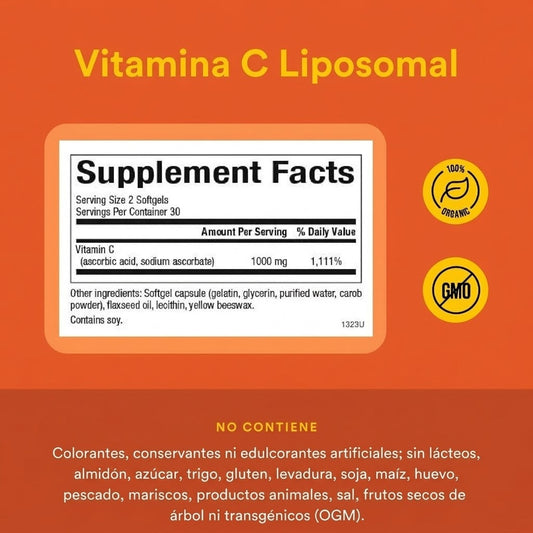 Vitamina C Liposomal 60 sg, Natural Factors
