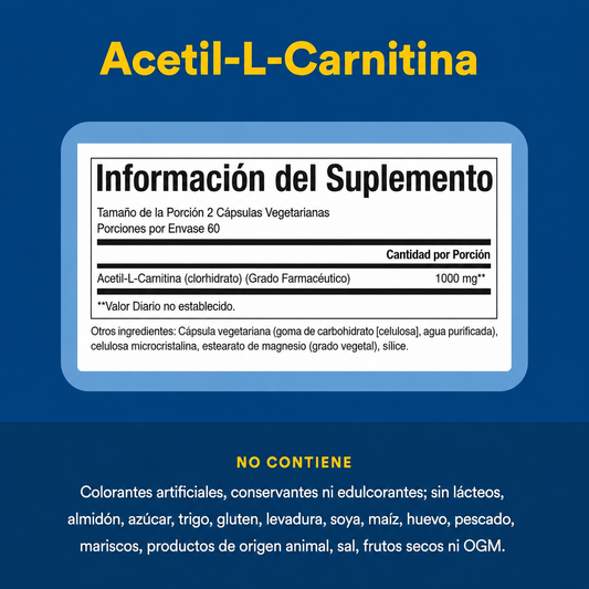 L-Carnitina 500 mg 60 vcap, Natural Factors