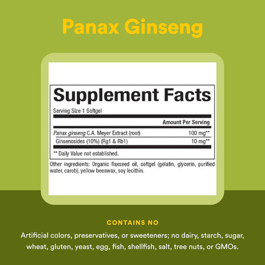 HerbalFactors® Panax Ginseng 60 sg, Natural Factors