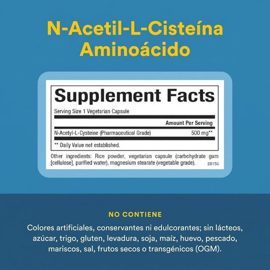 N-Acetil-L-Cisteína 600 mg 60 vcap, Natural Factors