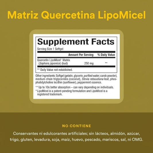Quercetina LipoMicel Matrix 30 sg, Natural Factors