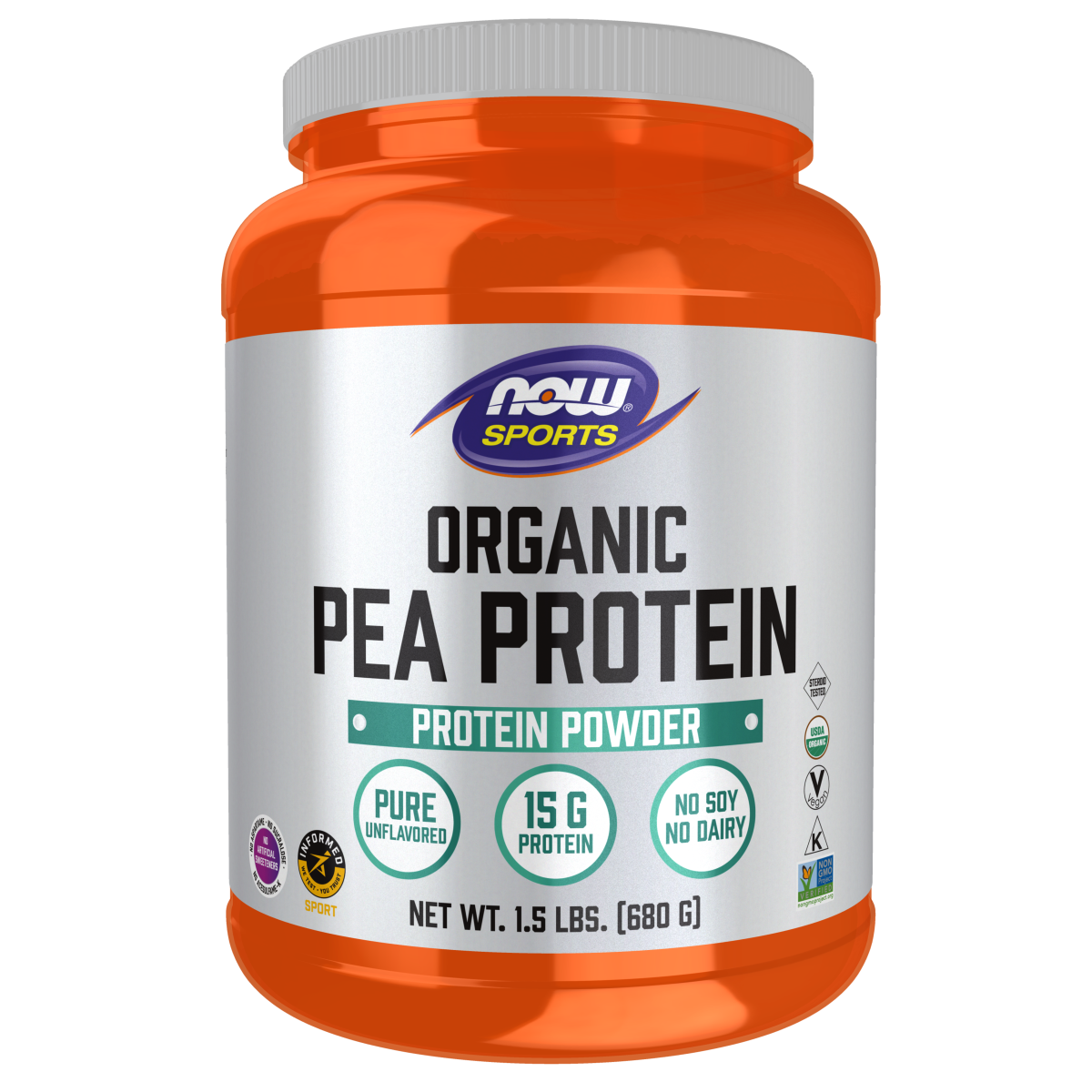 Pea Protein, Organic Powder 680gr (1.5 lbs)/ Proteína de guisante, polvo orgánico