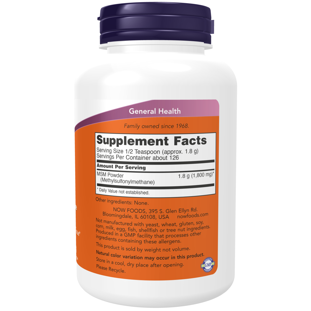 MSM 1800mg en Polvo (8 oz) / MSM Powder