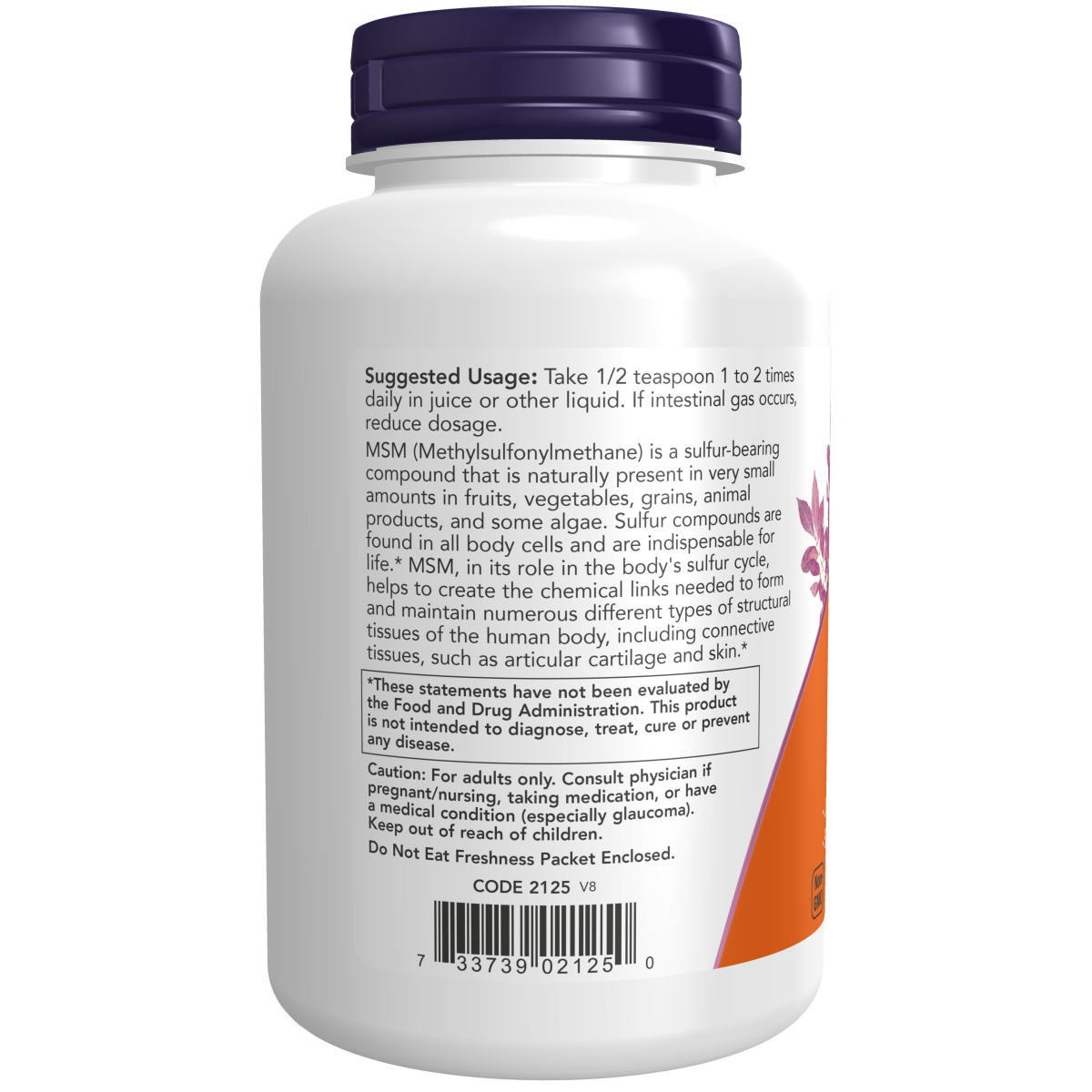 MSM 1800mg en Polvo (8 oz) / MSM Powder