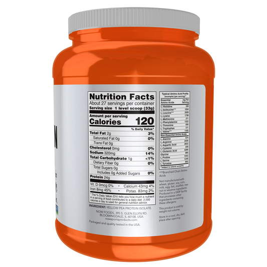 Proteína de guisante, polvo puro sin sabor 2lbs (907g)