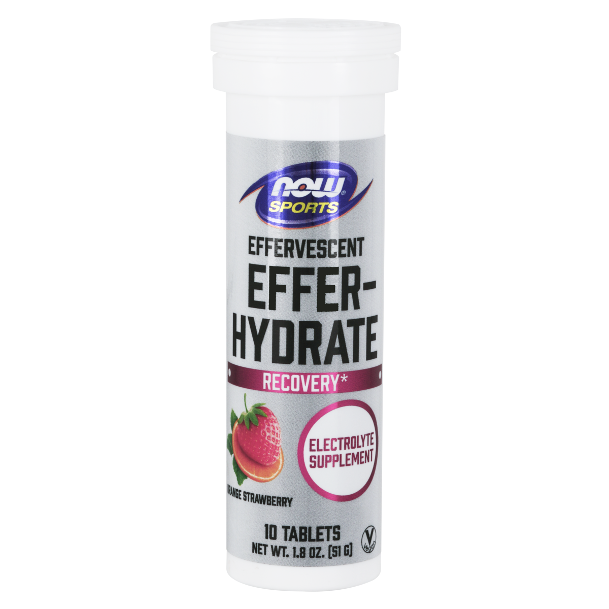 Electrolitos efervescentes de naranja y fresa (10 TAB) / Orange Strawberry Tablets