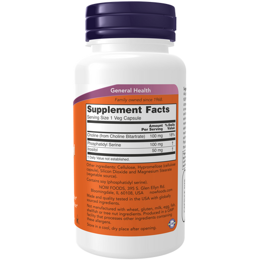 Fosfatidil Serina 100 mg (60 Veg Caps) /Phosphatidyl Serine 100 mg