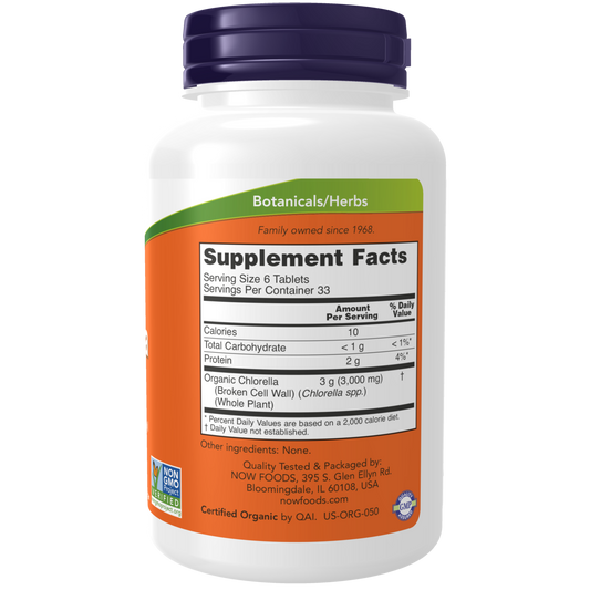 Chlorella Organica 500 mg, (200 TAB)