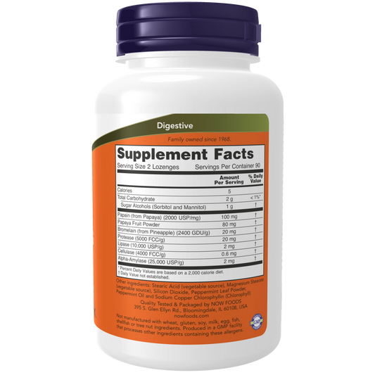 Pastillas de enzimas de papaya / Papaya Enzyme 180 Lozenges