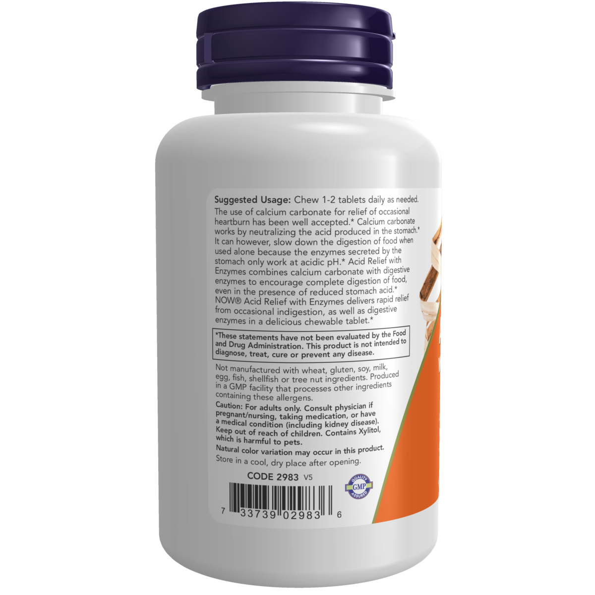 Alivio de acidez con enzimas (60 Chewables) / Acid Relief with Enzymes