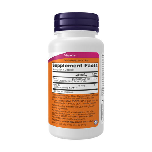 Vitamina D-3 1000 iu K-2 45 mcg (120 VCAPS)/ Vitamin D-3 & K-2 1000 IU 45 mcg