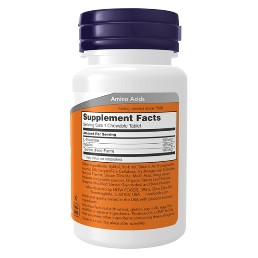 L-Theanine 100 mg (90 Tabletas masticables)