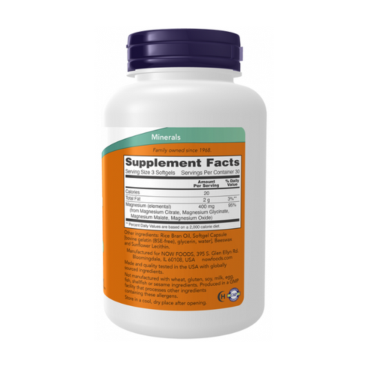 Citrato de Magnesio 400mg (90 softgels) /Magnesium Citrate (Softgels)
