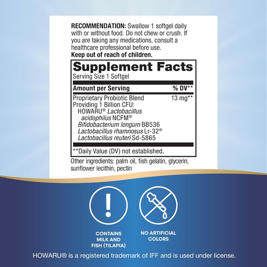 Probiótico Primadophilus® Lactobacillus Reuteri - Digestión & Inmunidad - 30 Cápsulas Blandas