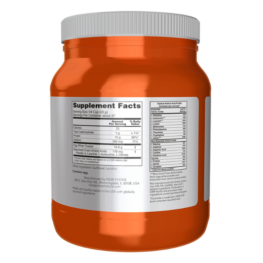 Proteína de clara de huevo (sin sabor)544gm (1.2lbs)/ Egg White Protein, Unflavored