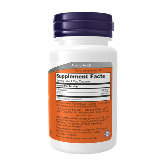 L-Teanina Doble Potencia 200 mg (60 veg caps)