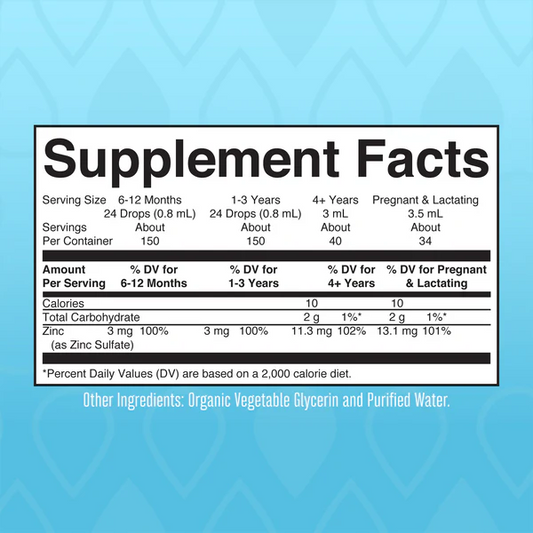 Zinc iónico líquido (120ml) / Zinc Drops, Unflavored, Org, (4oz)