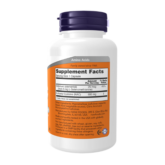 NAC N- Acetyl Cysteine 600 mg (100 Veg Caps) / NAC 600 mg